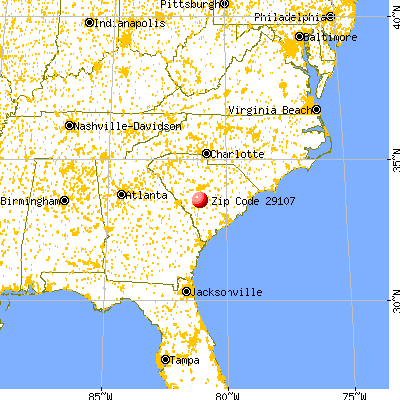 Neeses, SC (29107) map from a distance