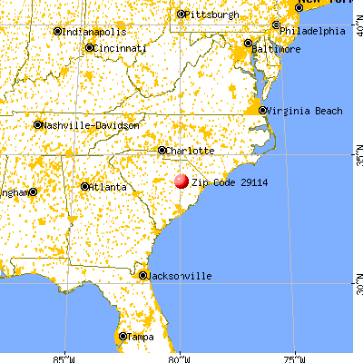 Olanta, SC (29114) map from a distance