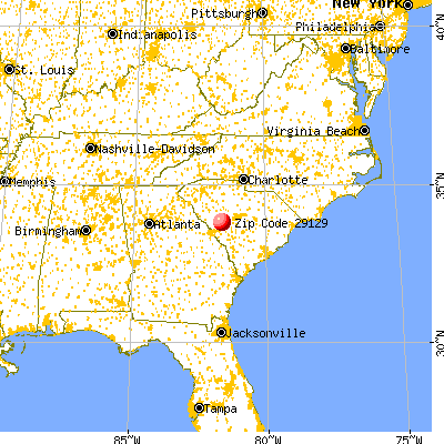 Ridge Spring, SC (29129) map from a distance