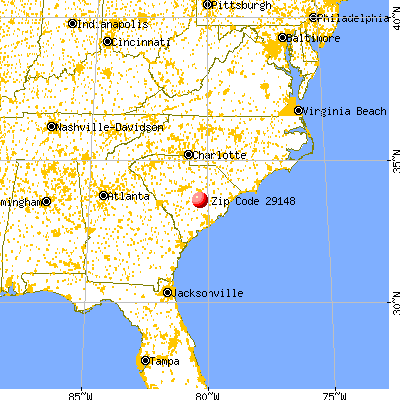 Summerton, SC (29148) map from a distance