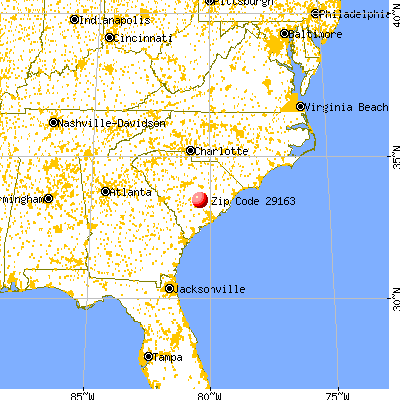 Vance, SC (29163) map from a distance