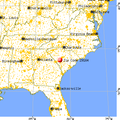 Wagener, SC (29164) map from a distance