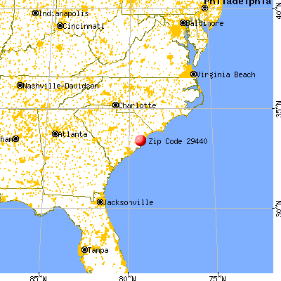 Georgetown, SC (29440) map from a distance