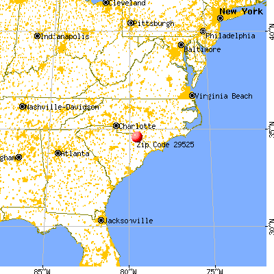 Clio, SC (29525) map from a distance