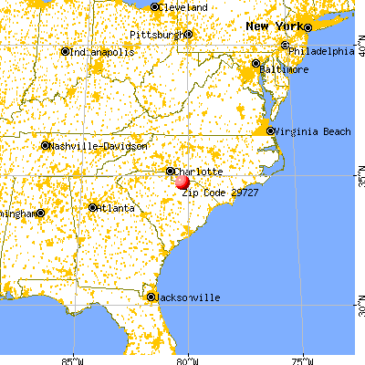 Mount Croghan, SC (29727) map from a distance