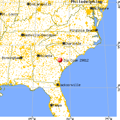 Barnwell, SC (29812) map from a distance