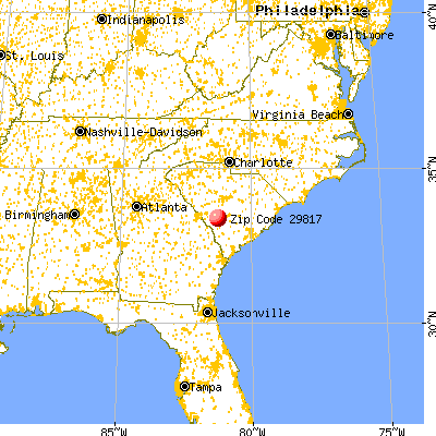 Blackville, SC (29817) map from a distance