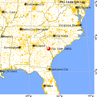 Jackson, SC (29831) map from a distance