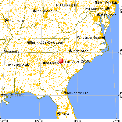 Troy, SC (29848) map from a distance