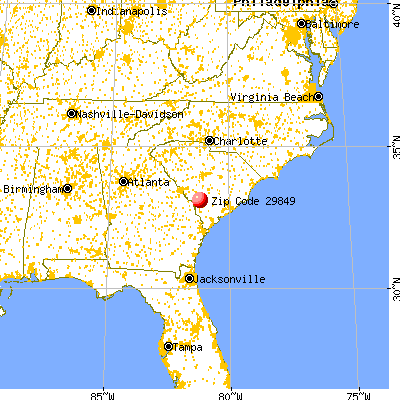 Ulmer, SC (29849) map from a distance
