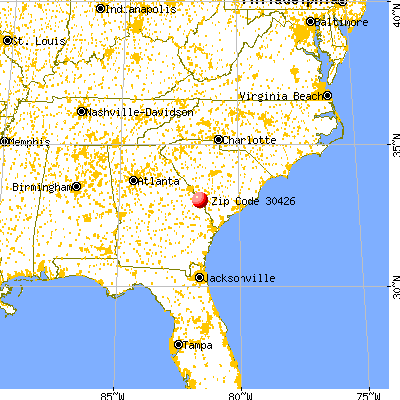 Girard, GA (30426) map from a distance