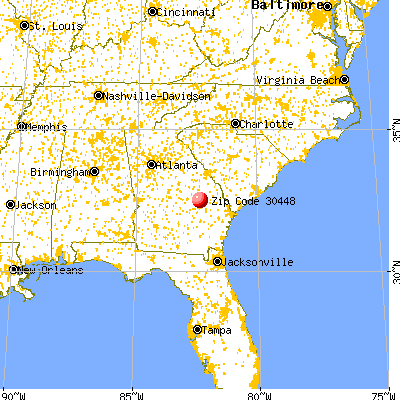 Nunez, GA (30448) map from a distance