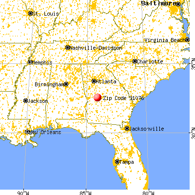 Reynolds, GA (31076) map from a distance