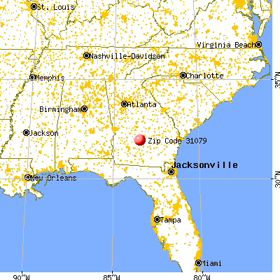 Rochelle, GA (31079) map from a distance