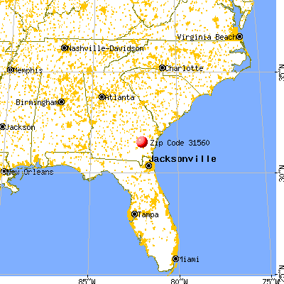 Screven, GA (31560) map from a distance