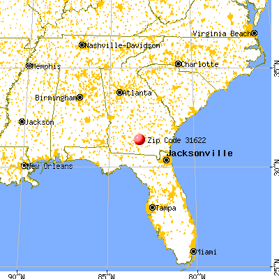 Alapaha, GA (31622) map from a distance