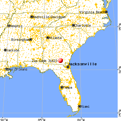 Argyle, GA (31623) map from a distance