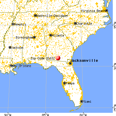 Hahira, GA (31632) map from a distance