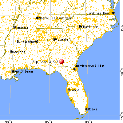 Sparks, GA (31647) map from a distance
