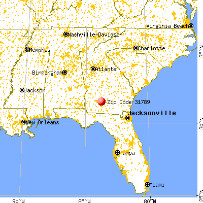 Sumner, GA (31789) map from a distance