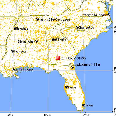 Ty Ty, GA (31795) map from a distance