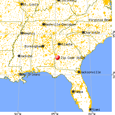 Richland, GA (31825) map from a distance