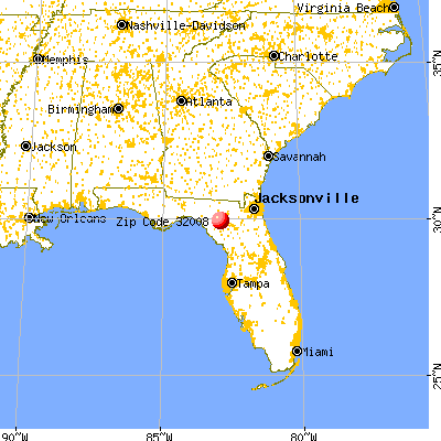 Branford, FL (32008) map from a distance