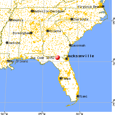 Jasper, FL (32052) map from a distance