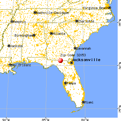 Jennings, FL (32053) map from a distance