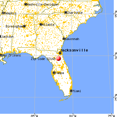 Interlachen, FL (32148) map from a distance