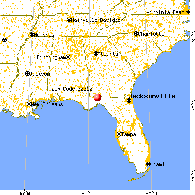 Tallahassee, FL (32312) map from a distance