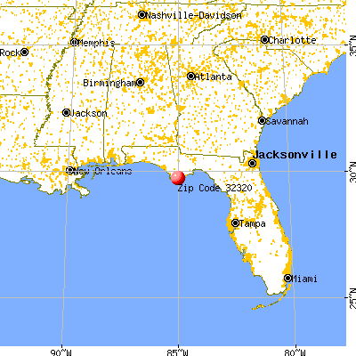 Apalachicola, FL (32320) map from a distance