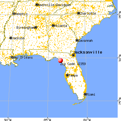 Steinhatchee, FL (32359) map from a distance