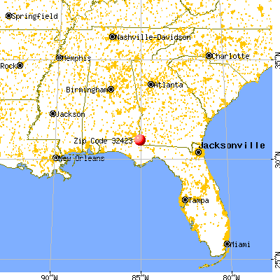 Bascom, FL (32423) map from a distance