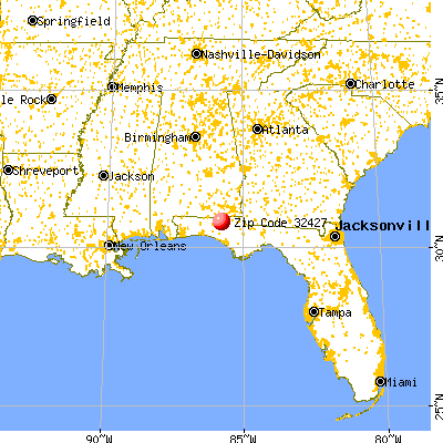 Caryville, FL (32427) map from a distance